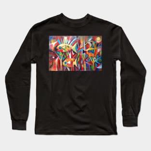 Abstract fish Long Sleeve T-Shirt